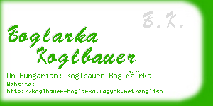 boglarka koglbauer business card